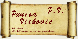 Puniša Vitković vizit kartica